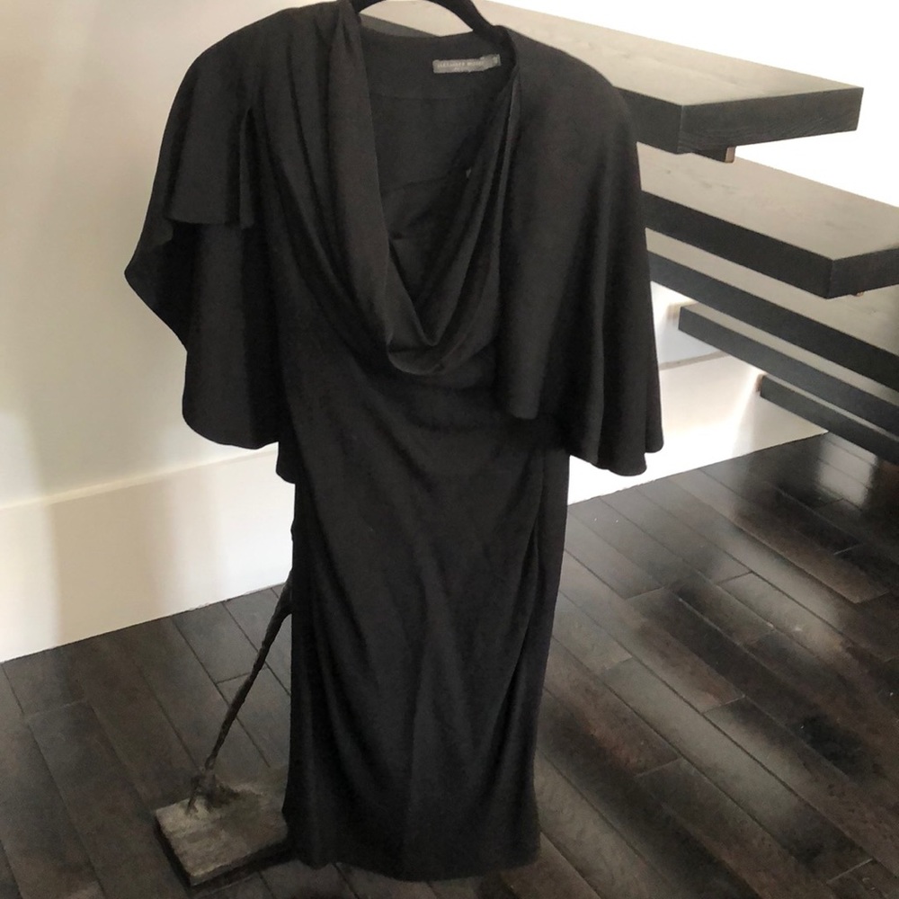 Black Alexander McQueen dropped top dress